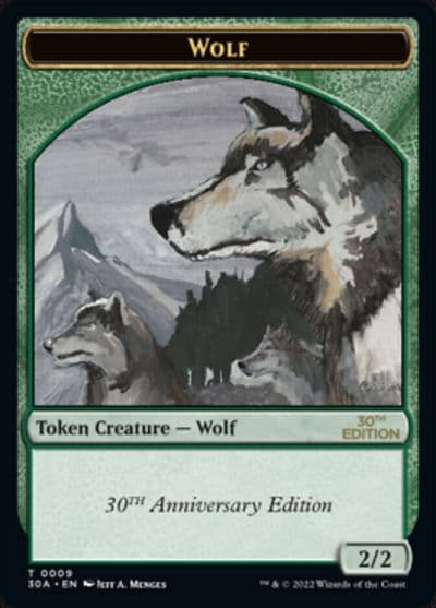Wolf Token 30th Anniversary Edition Magic card