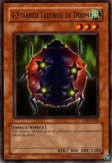4 Starred Ladybug of Doom Pharaoh's Servant (Worldwide English) Yu-Gi-Oh! card