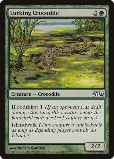 Lurking Crocodile Magic 2012 (M12) Magic card