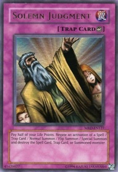 Solemn Judgment Metal Raiders (Worldwide English) Yu-Gi-Oh! card