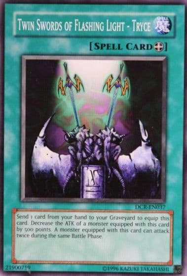 Twin Swords of Flashing Light Tryce Dark Crisis (Worldwide English) Yu-Gi-Oh! card