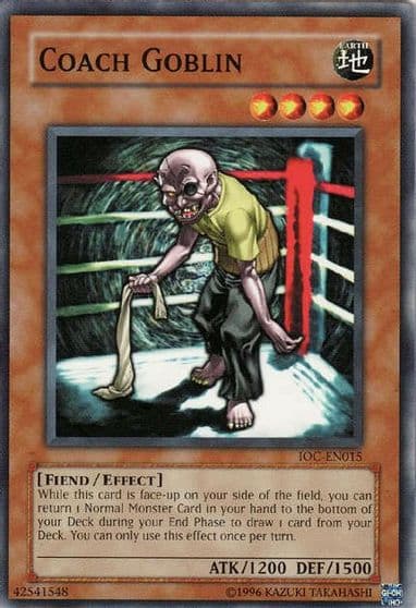 Coach Goblin Invasion of Chaos (Worldwide English) Yu-Gi-Oh! card
