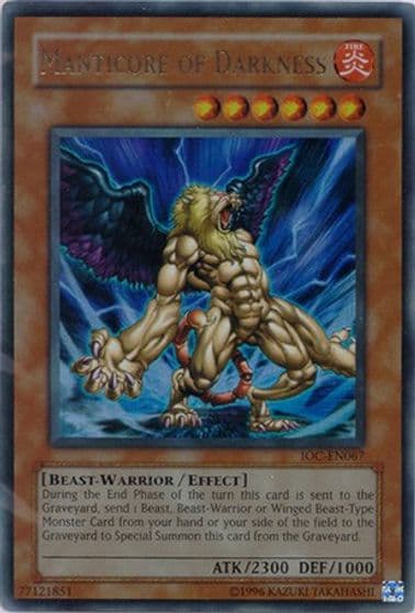 Manticore of Darkness Invasion of Chaos (Worldwide English) Yu-Gi-Oh! card