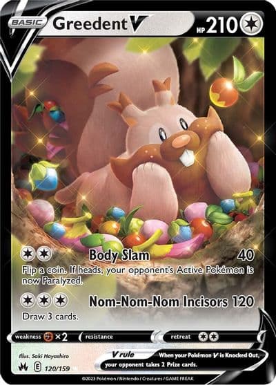 Greedent V SWSH: Crown Zenith Pokemon card