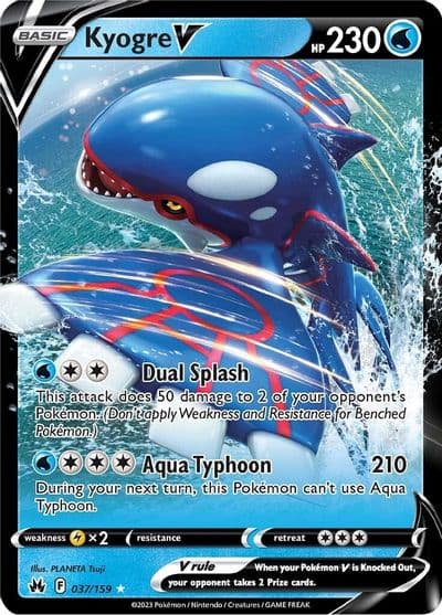Kyogre V SWSH: Crown Zenith Pokemon card