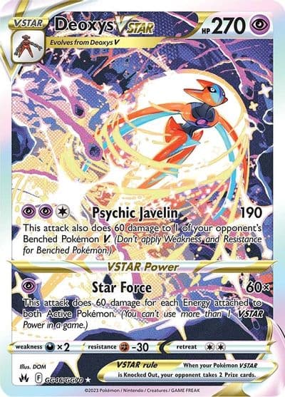 Deoxys VSTAR SWSH: Crown Zenith: Galarian Gallery Pokemon card