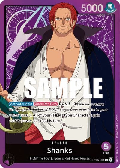 Shanks Starter Deck 5: Film Edition One Piece card
