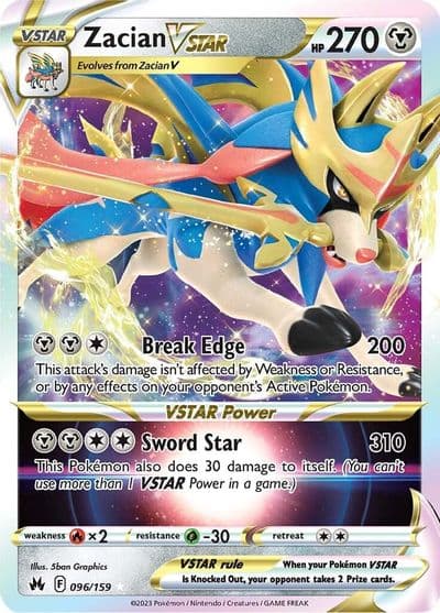 Zacian VSTAR SWSH: Crown Zenith Pokemon card