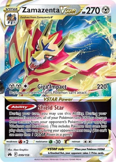 Zamazenta VSTAR SWSH: Crown Zenith Pokemon card