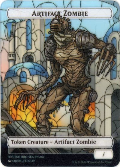 Artifact Zombie Token SEA Exclusive The Brothers' War Magic card