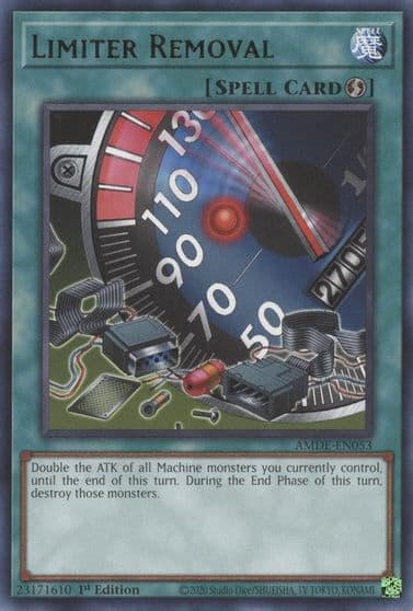 Limiter Removal Amazing Defenders Yu-Gi-Oh! card