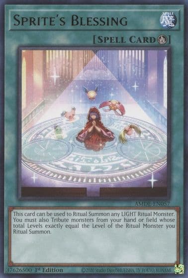 Sprites Blessing Amazing Defenders Yu-Gi-Oh! card