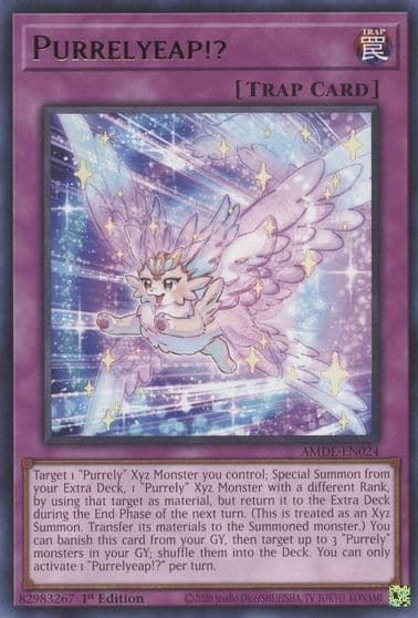 Purrelyeap Amazing Defenders Yu-Gi-Oh! card