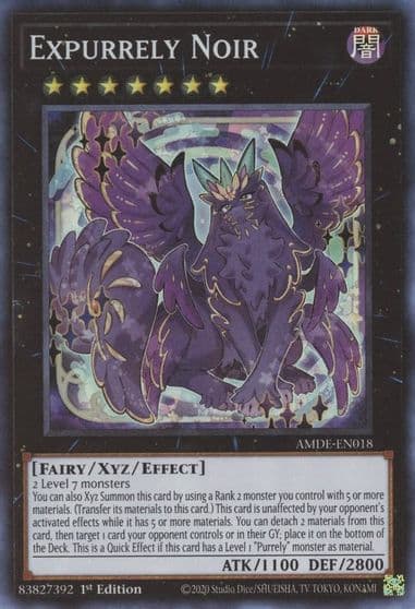 Expurrely Noir Amazing Defenders Yu-Gi-Oh! card