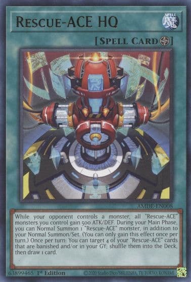 Rescue ACE HQ Amazing Defenders Yu-Gi-Oh! card