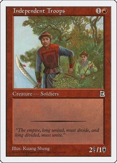 Independent Troops Portal Three Kingdoms Magic card