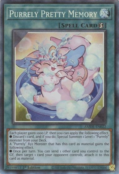 Purrely Pretty Memory CR Amazing Defenders Yu-Gi-Oh! card