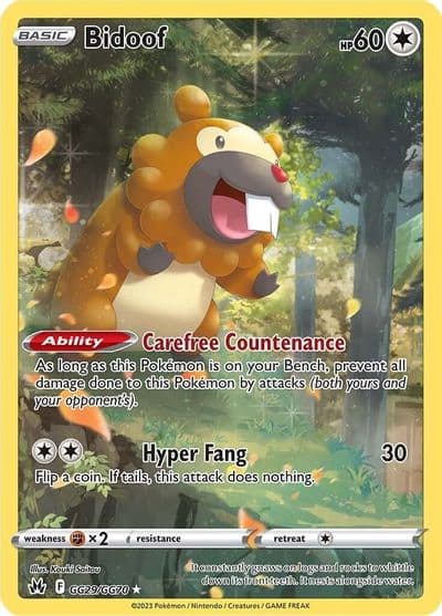 Bidoof SWSH: Crown Zenith: Galarian Gallery Pokemon card
