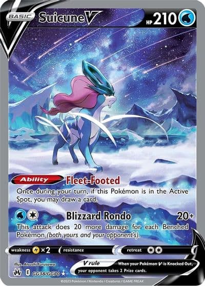 Suicune V SWSH: Crown Zenith: Galarian Gallery Pokemon card
