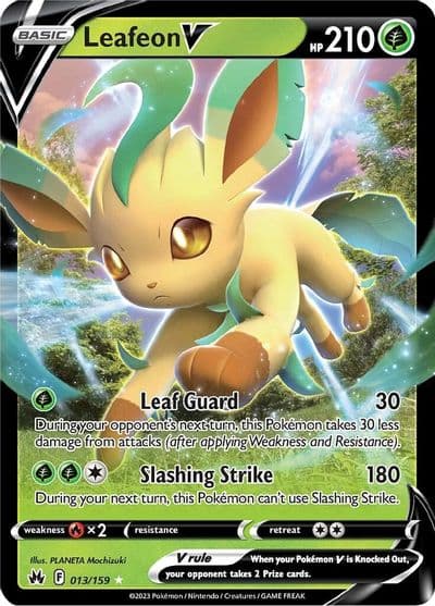 Leafeon V SWSH: Crown Zenith Pokemon card