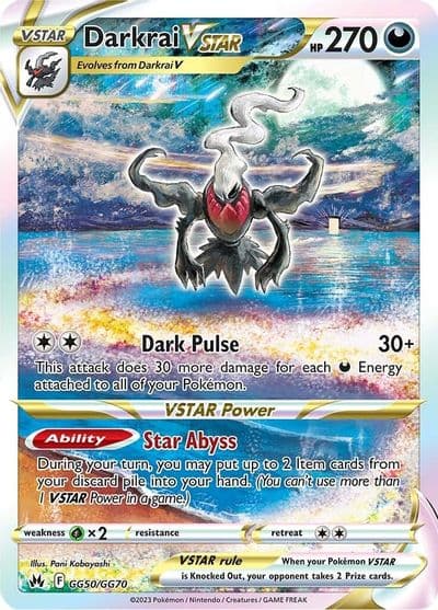 Darkrai VSTAR SWSH: Crown Zenith: Galarian Gallery Pokemon card