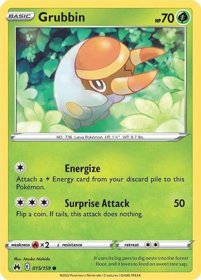 Grubbin SWSH: Crown Zenith Pokemon card