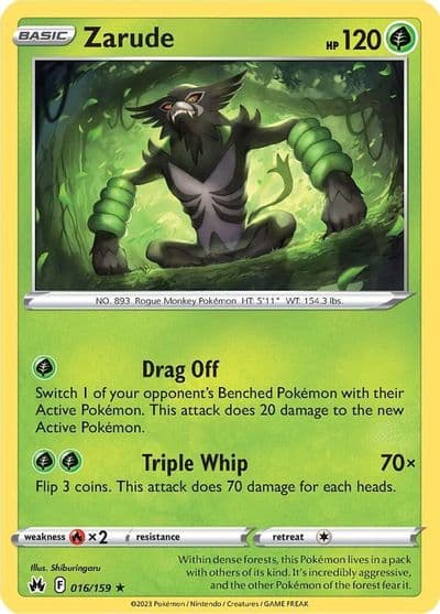Zarude SWSH: Crown Zenith Pokemon card