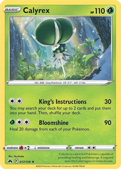 Calyrex SWSH: Crown Zenith Pokemon card