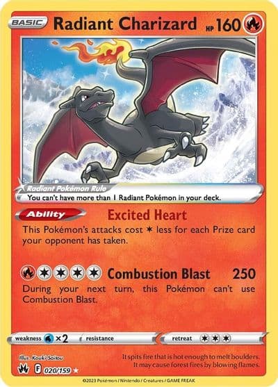 Radiant Charizard SWSH: Crown Zenith Pokemon card
