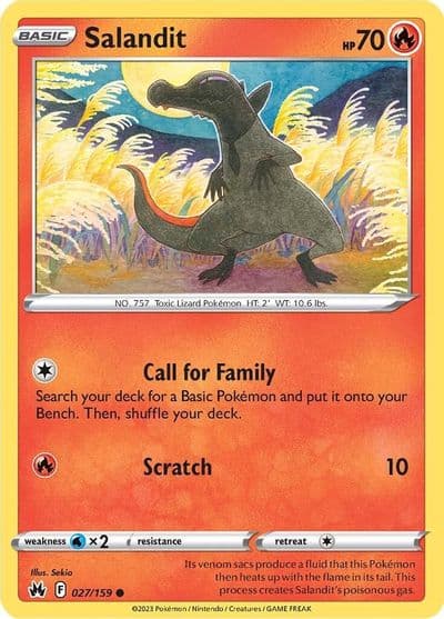 Salandit SWSH: Crown Zenith Pokemon card