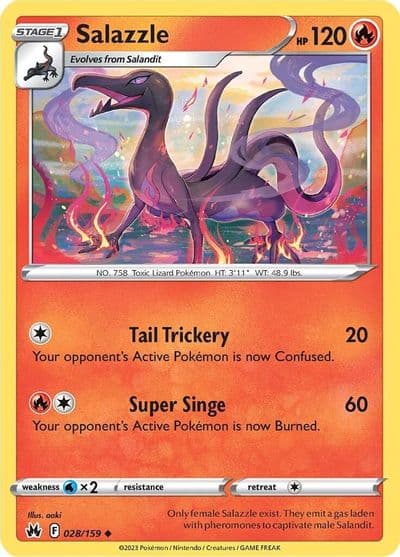 Salazzle SWSH: Crown Zenith Pokemon card