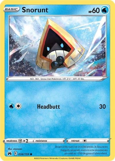 Snorunt SWSH: Crown Zenith Pokemon card