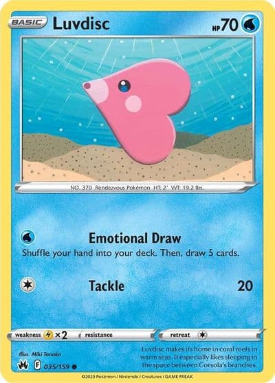 Luvdisc SWSH: Crown Zenith Pokemon card
