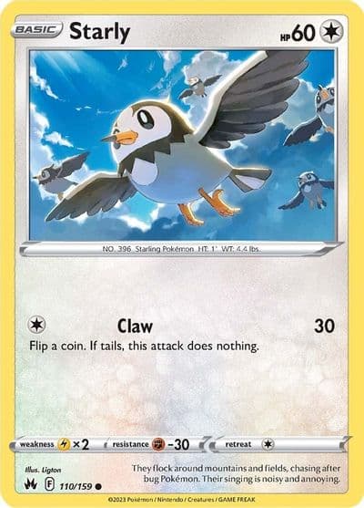 Starly SWSH: Crown Zenith Pokemon card