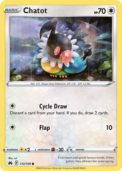 Chatot SWSH: Crown Zenith Pokemon card