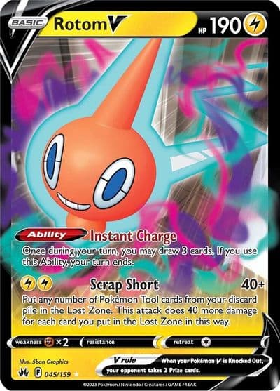 Rotom V SWSH: Crown Zenith Pokemon card