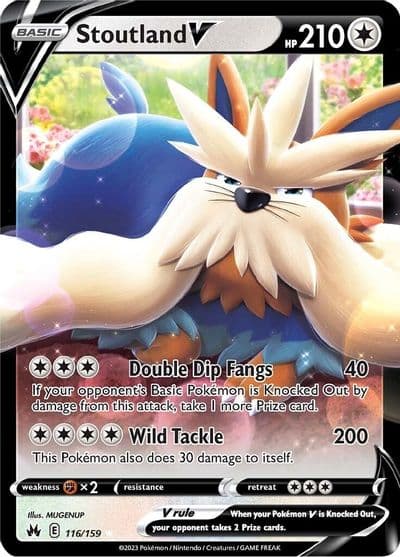 Stoutland V SWSH: Crown Zenith Pokemon card