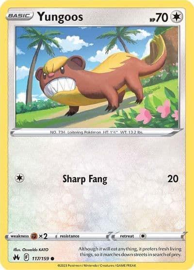 Yungoos SWSH: Crown Zenith Pokemon card