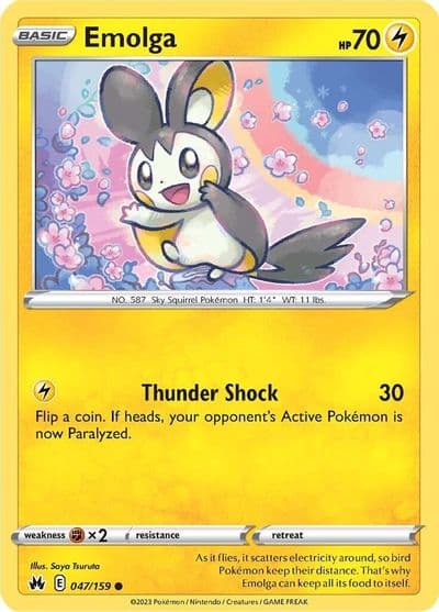 Emolga SWSH: Crown Zenith Pokemon card