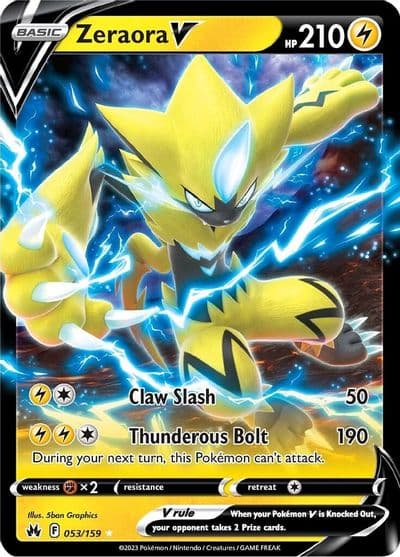 Zeraora V SWSH: Crown Zenith Pokemon card