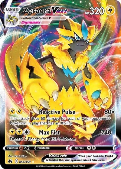 Zeraora VMAX SWSH: Crown Zenith Pokemon card