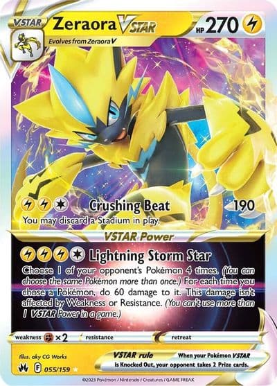 Zeraora VSTAR SWSH: Crown Zenith Pokemon card