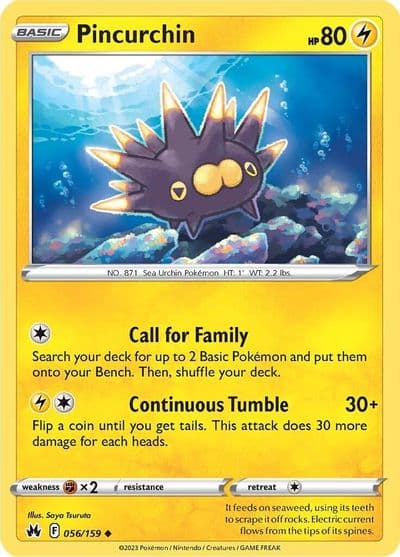 Pincurchin SWSH: Crown Zenith Pokemon card