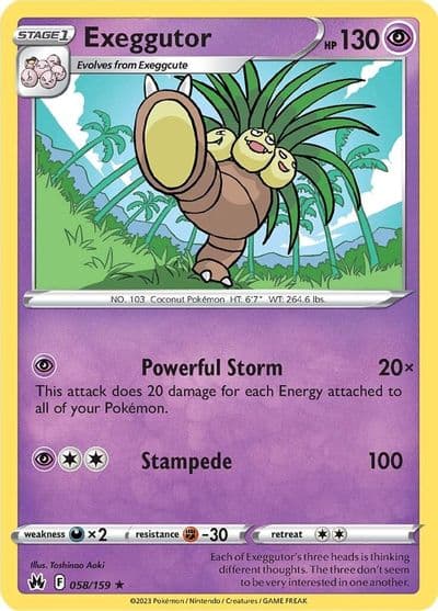 Exeggutor SWSH: Crown Zenith Pokemon card