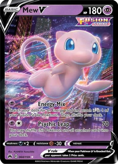 Mew V SWSH: Crown Zenith Pokemon card