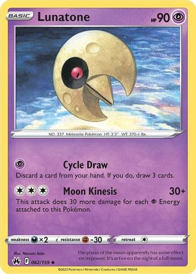 Lunatone SWSH: Crown Zenith Pokemon card