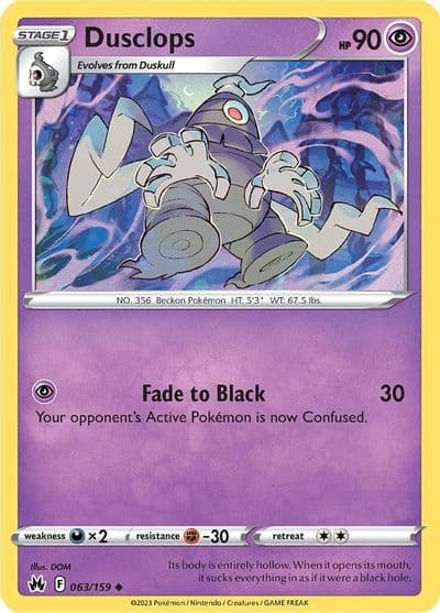 Dusclops SWSH: Crown Zenith Pokemon card