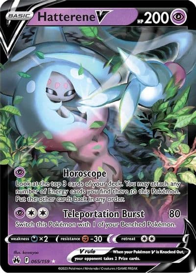 Hatterene V SWSH: Crown Zenith Pokemon card