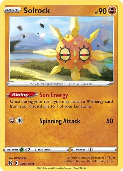 Solrock SWSH: Crown Zenith Pokemon card