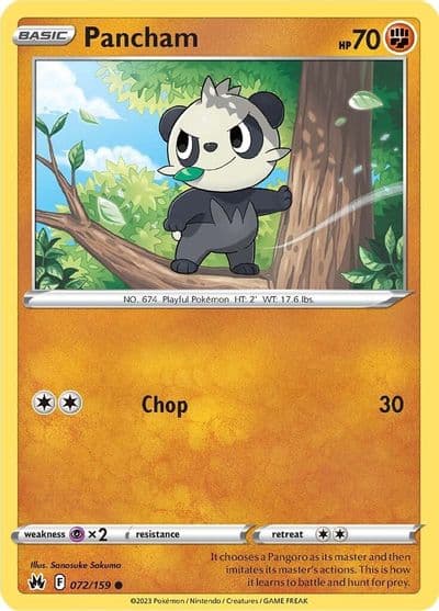 Pancham SWSH: Crown Zenith Pokemon card